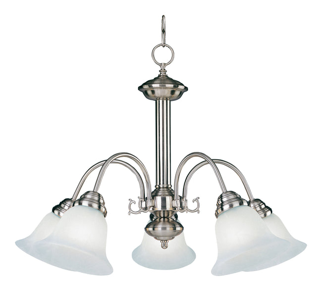 2698MRSN - 5 Light Malaga 24" Chandelier - Satin Nickel