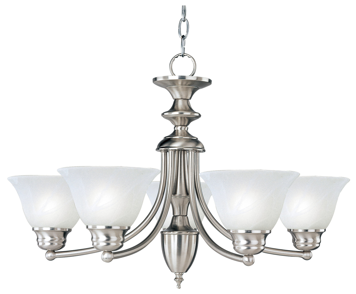 2699MRSN - 5 Light Malaga 25" Chandelier - Satin Nickel