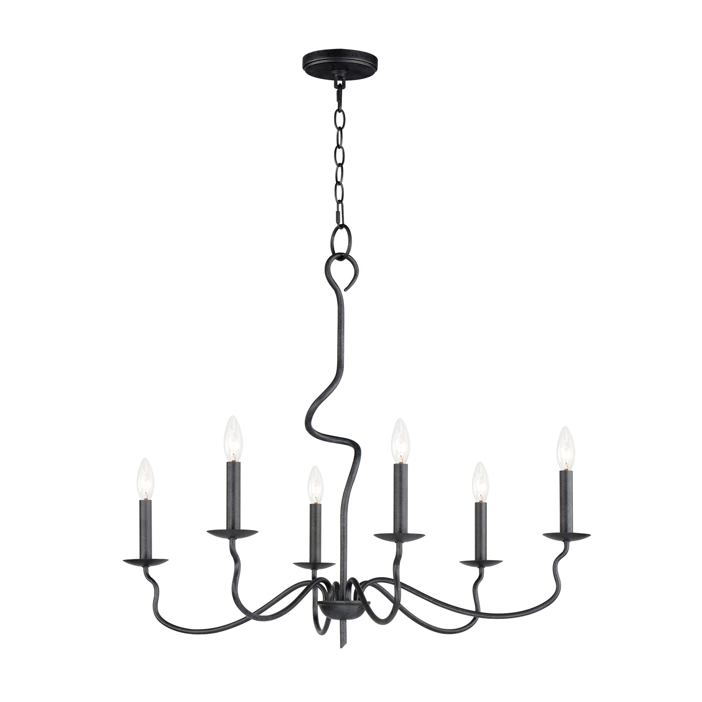 27706BO - 6 Light Padrona 33" Chandelier - Black Oxide