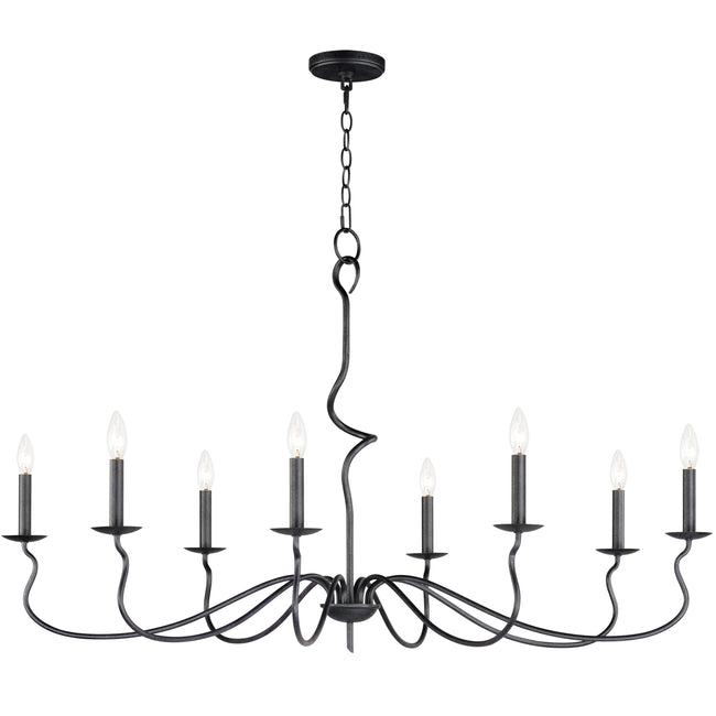 27708BO - 8 Light Padrona 49" Chandelier - Black Oxide