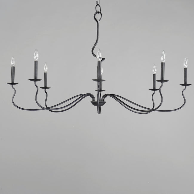 27708BO - 8 Light Padrona 49" Chandelier - Black Oxide