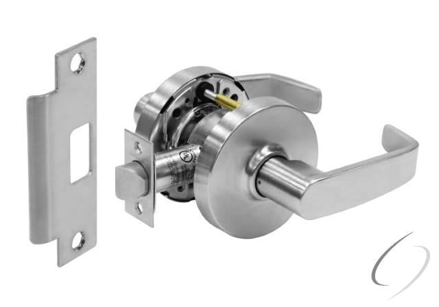 Passage Lever Lock Grade 1 with L Lever and L Rose Satin Chrome Finish