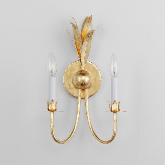 2882GL - 2 Light Paloma 10" Wall Sconce - Gold Leaf