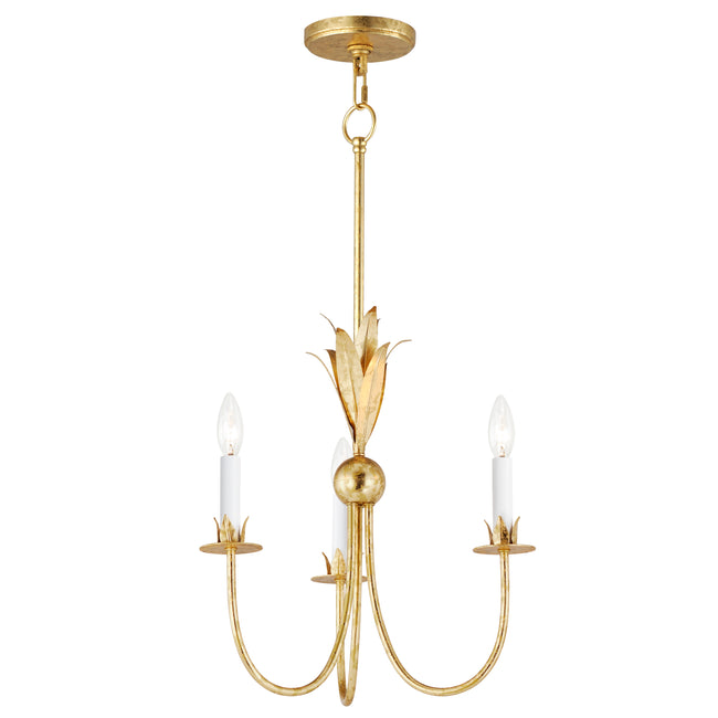 2883GL - 3 Light Paloma 16" Pendant - Gold Leaf