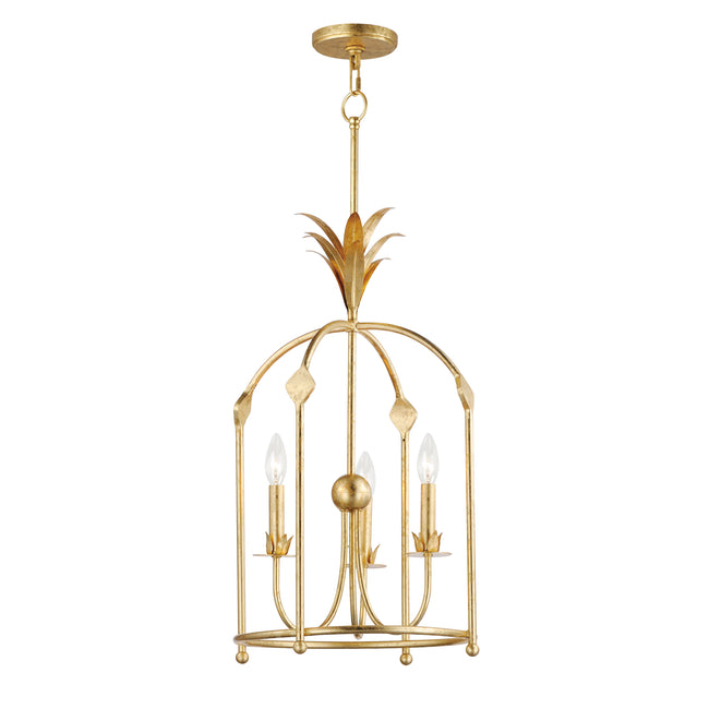 2884GL - 3 Light Paloma 15" Pendant - Gold Leaf