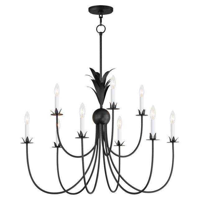 2889AR - 9 Light Paloma 36" Chandelier - Anthracite