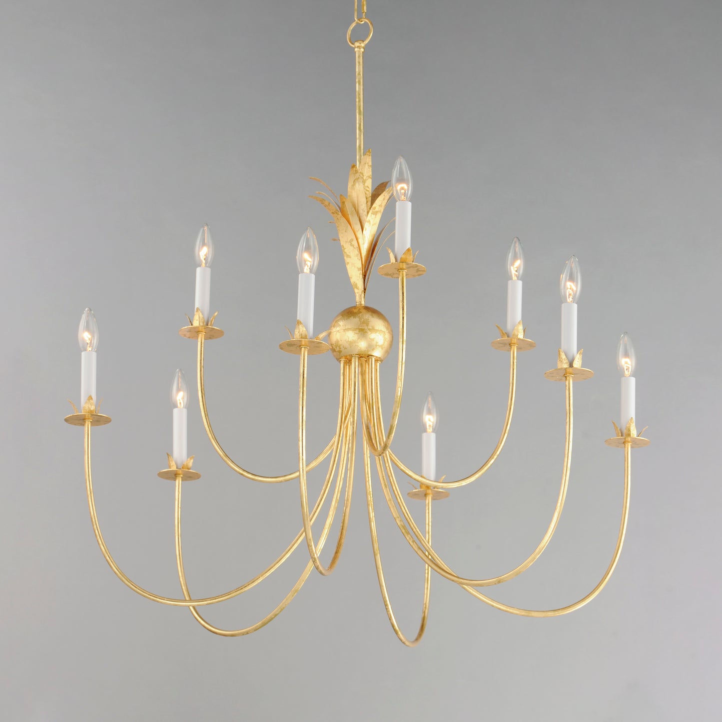 2889GL - 9 Light Paloma 36" Chandelier - Gold Leaf