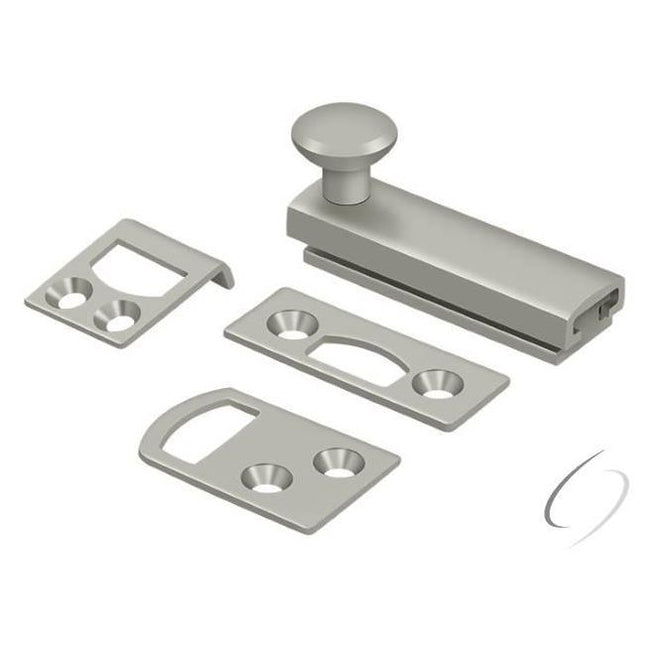 2SBCS15 2" Surface Bolt; Concealed Screw; Heavy Duty; Satin Nickel Finish