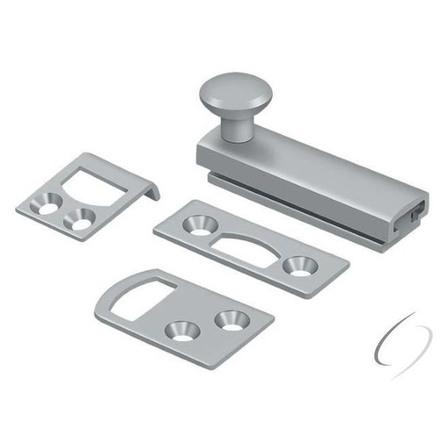 2SBCS26D 2" Surface Bolt; Concealed Screw; Heavy Duty; Satin Chrome Finish