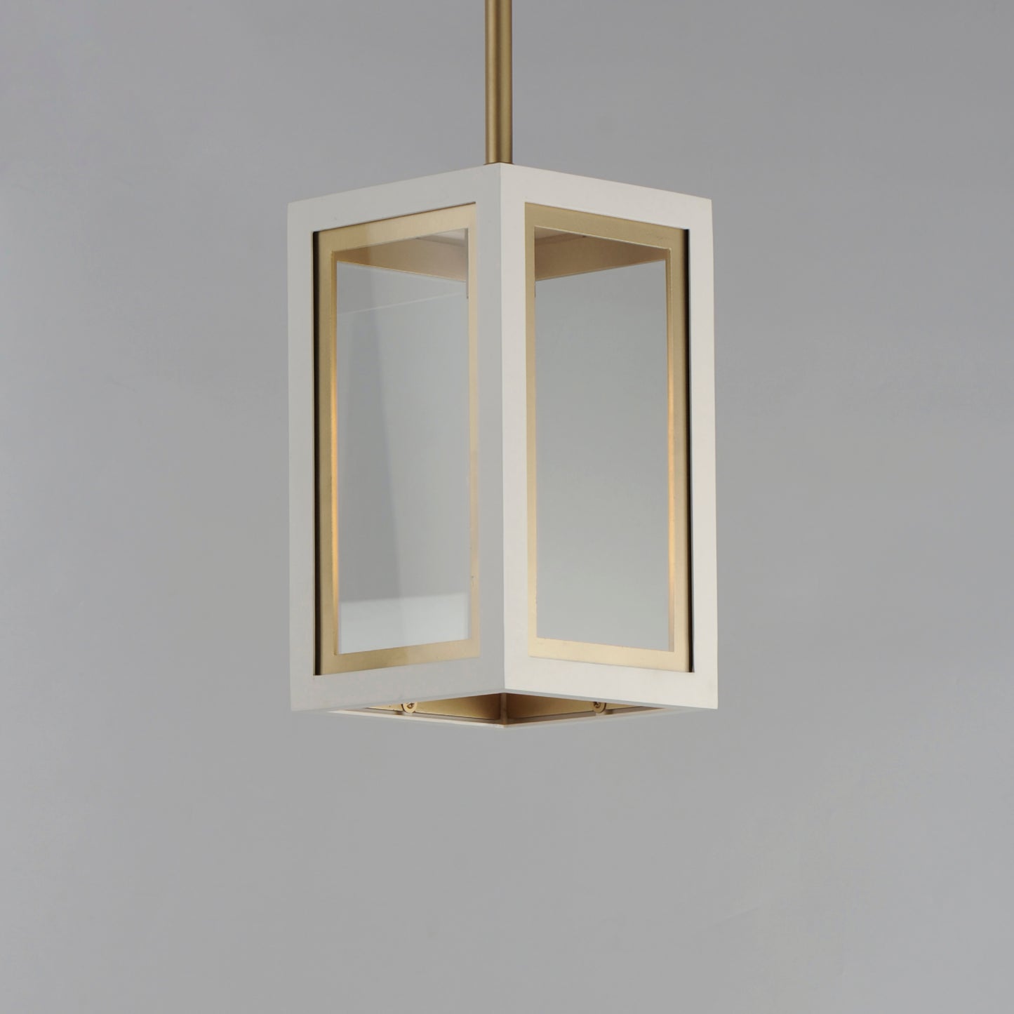 30051CLWTGLD - 1 Light Neoclass 7" Pendant - White/Gold