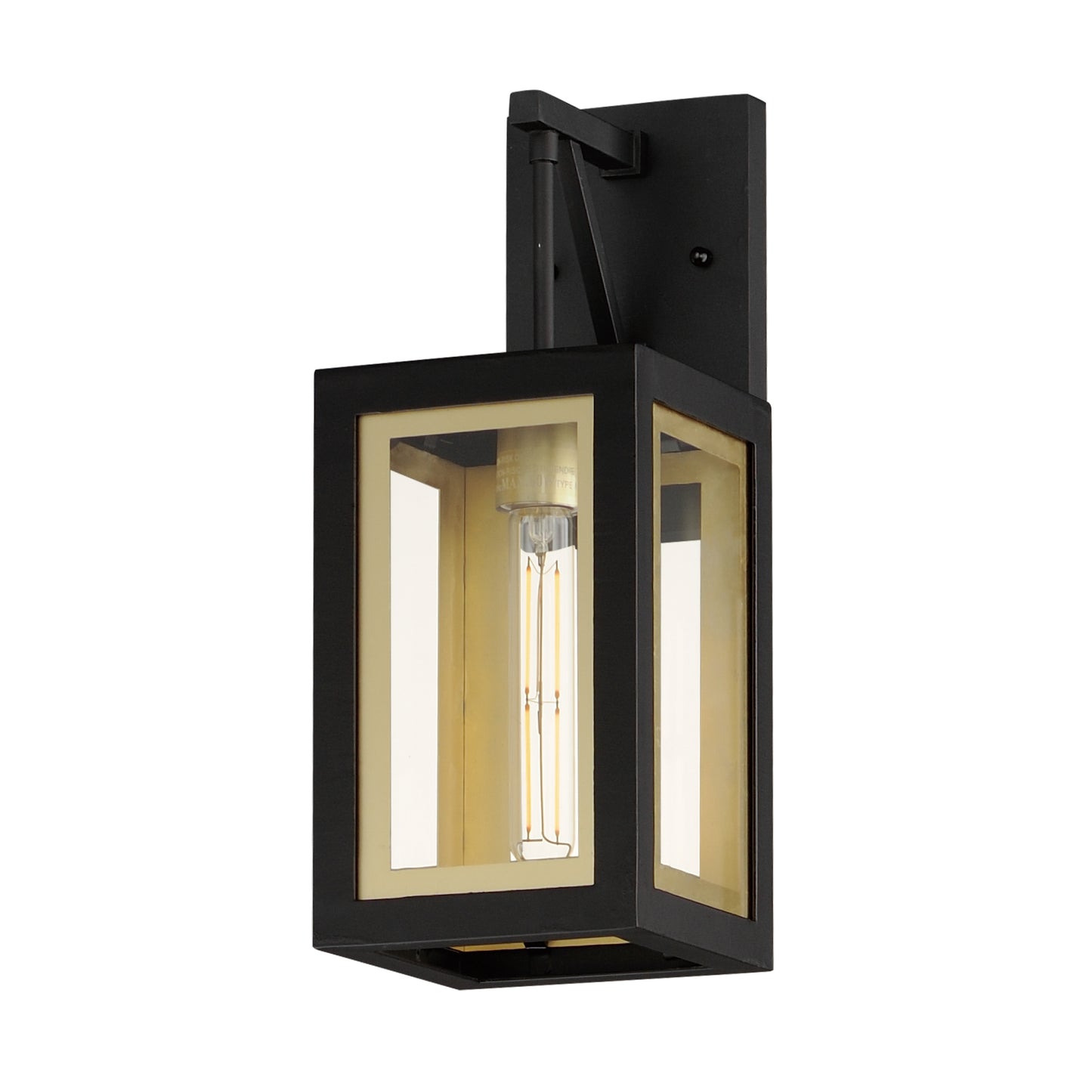 30052CLBKGLD - Neoclass 16" Outdoor Wall Sconce - Black / Gold