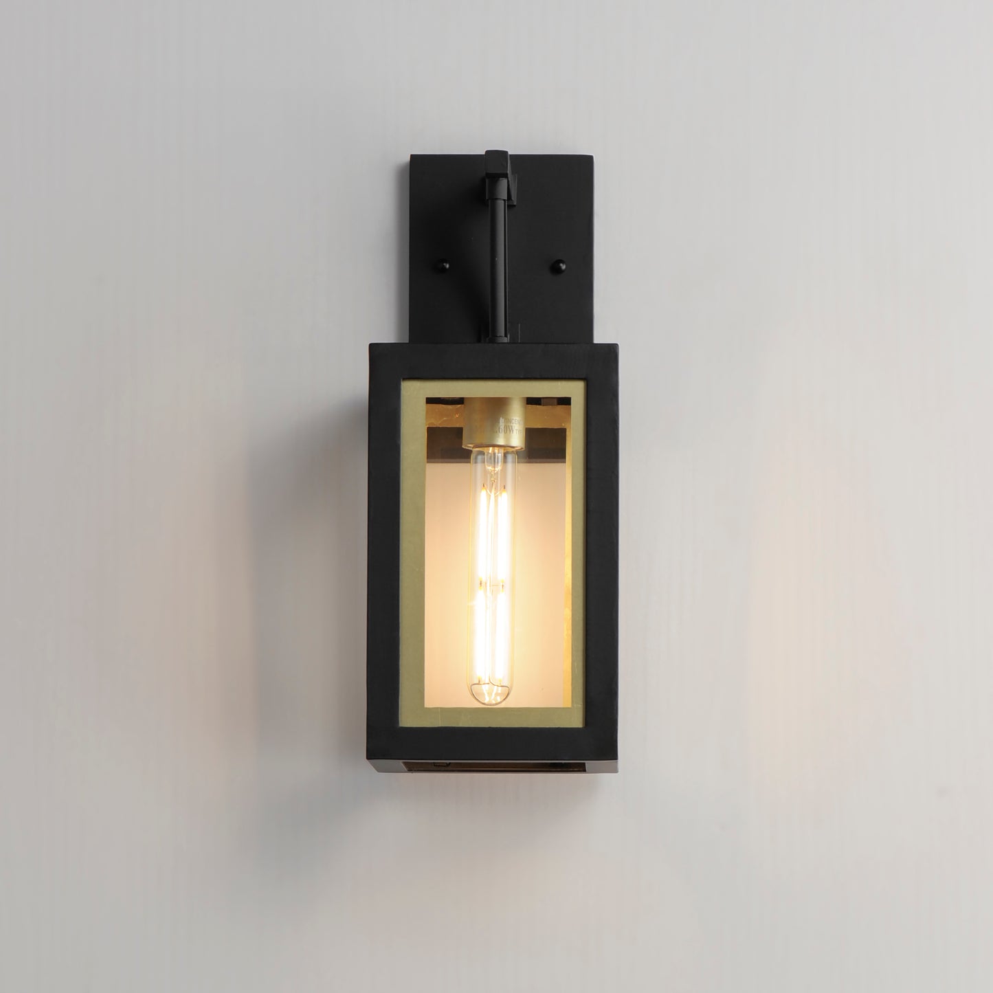 30052CLBKGLD - Neoclass 16" Outdoor Wall Sconce - Black / Gold