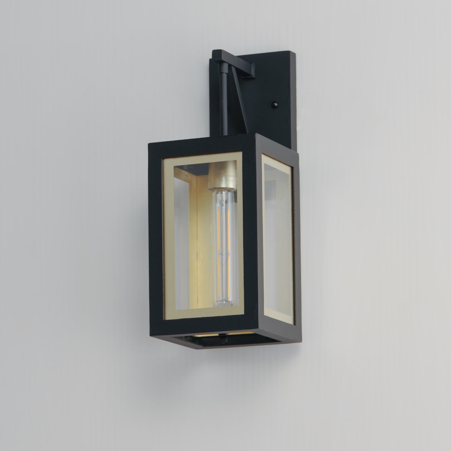 30052CLBKGLD - Neoclass 16" Outdoor Wall Sconce - Black / Gold
