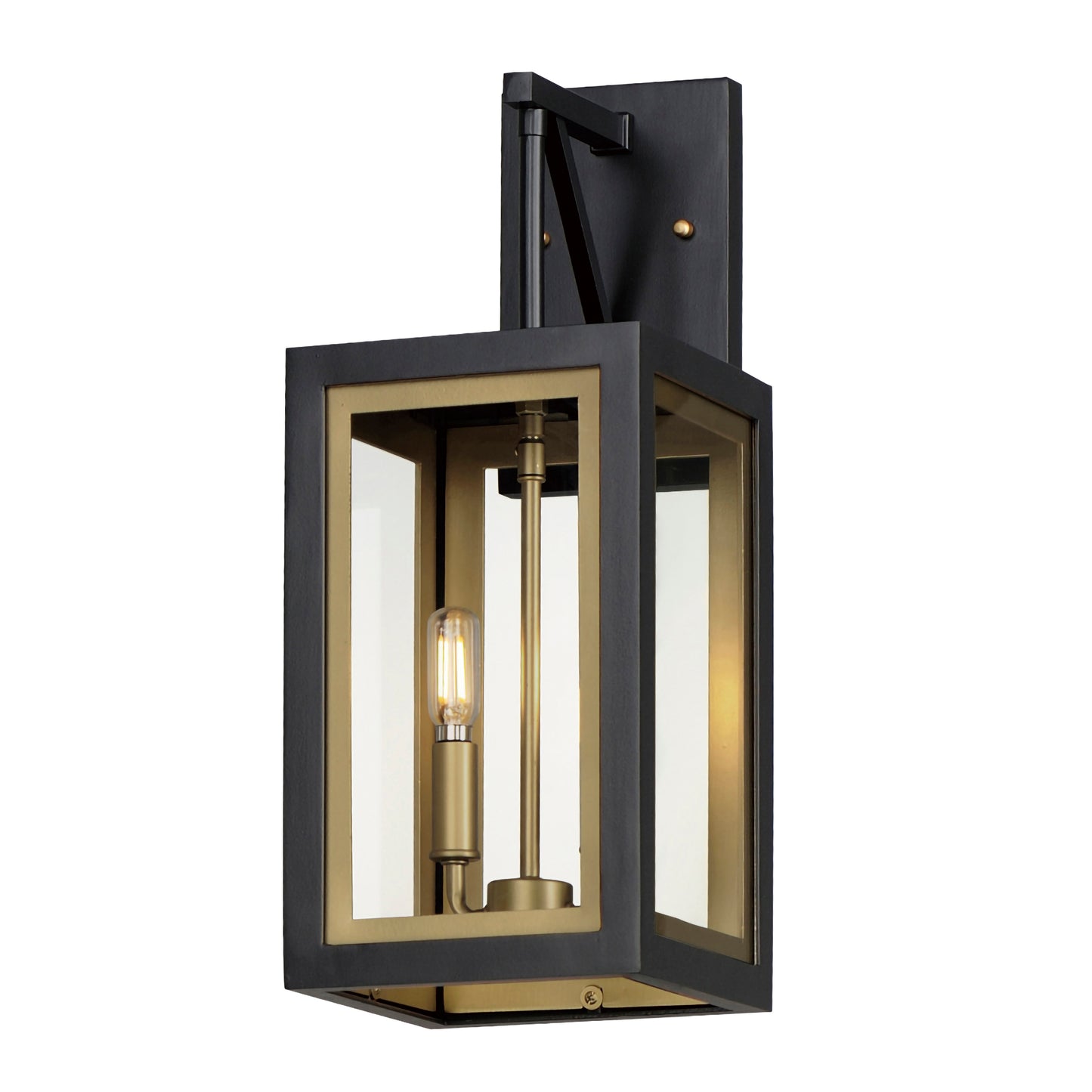30054CLBKGLD - Neoclass 18" Outdoor Wall Sconce - Black / Gold