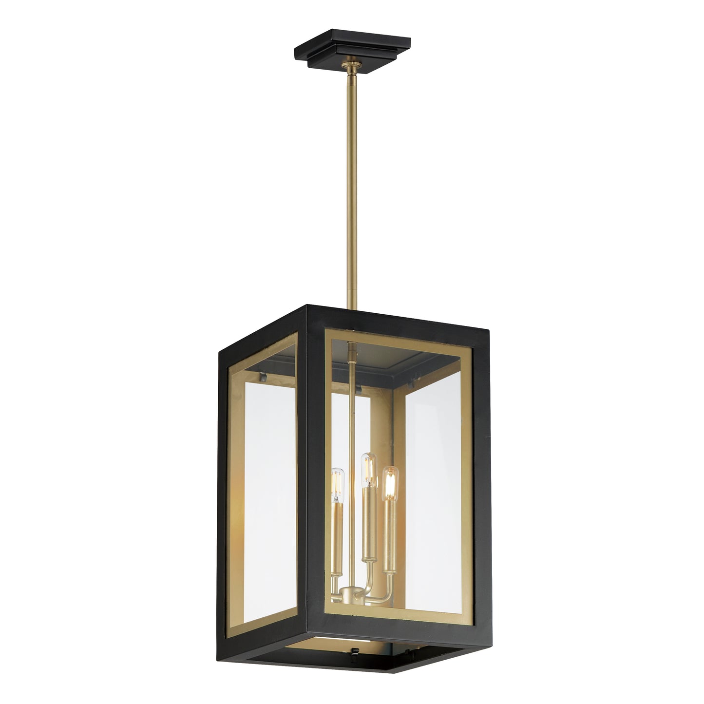 30058CLBKGLD - 4 Light Neoclass 12" Pendant - Black / Gold