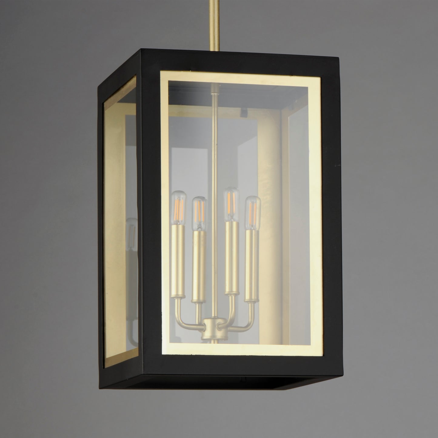 30058CLBKGLD - 4 Light Neoclass 12" Pendant - Black / Gold