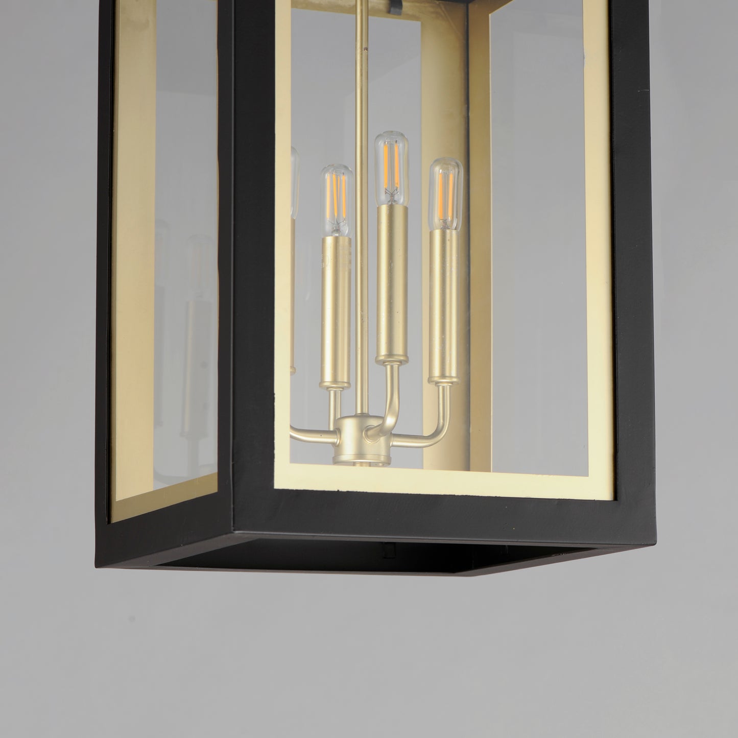 30058CLBKGLD - 4 Light Neoclass 12" Pendant - Black / Gold