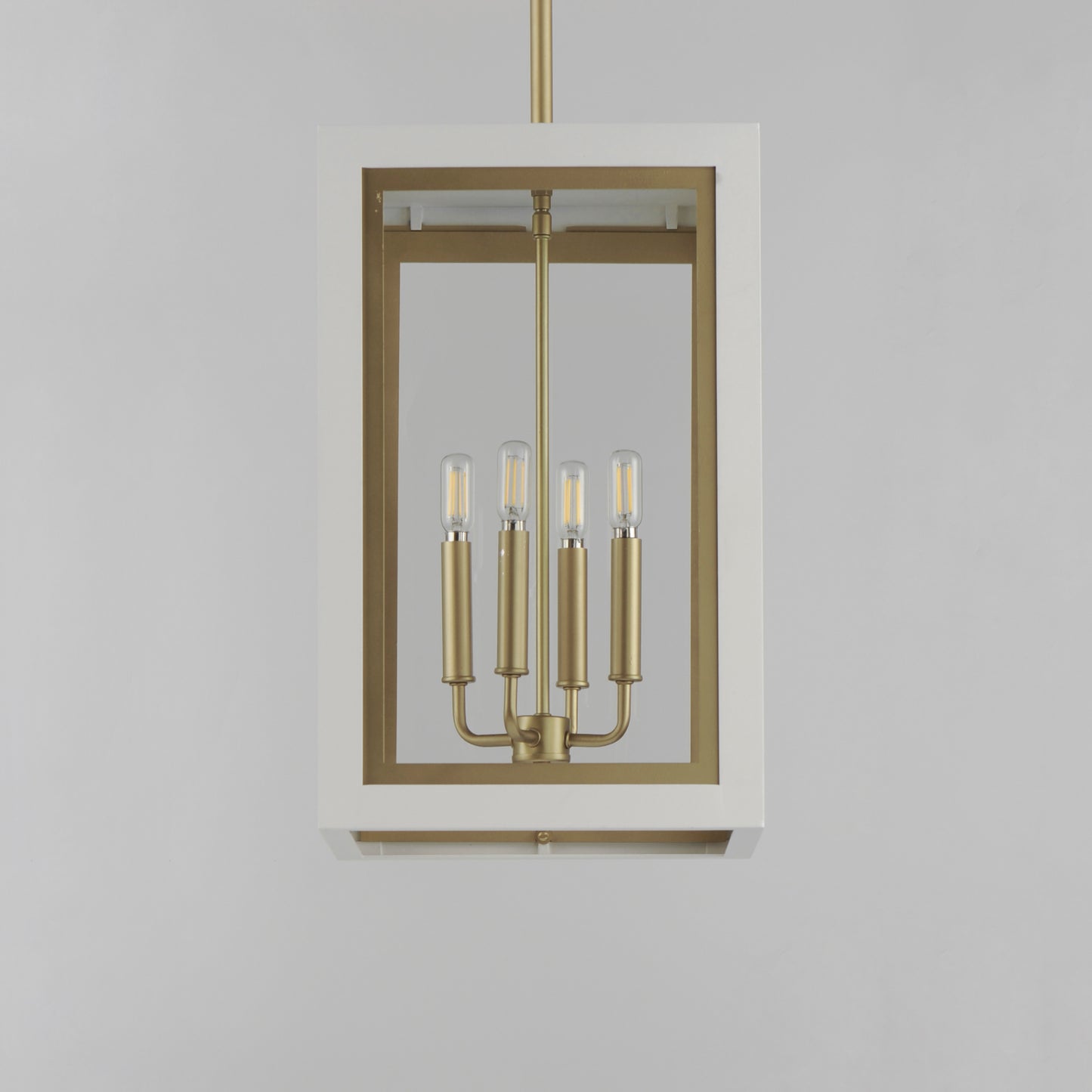 30058CLWTGLD - 4 Light Neoclass 12" Pendant - White/Gold