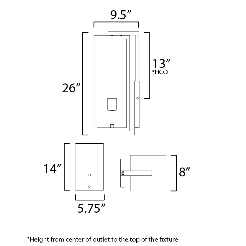 30096CLDBZ - Catalina 26" Outdoor Wall Sconce - Dark Bronze