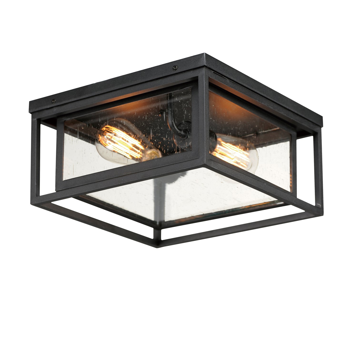 3031CDBK - Cabana 12" Flush Mount Ceiling Light - Black