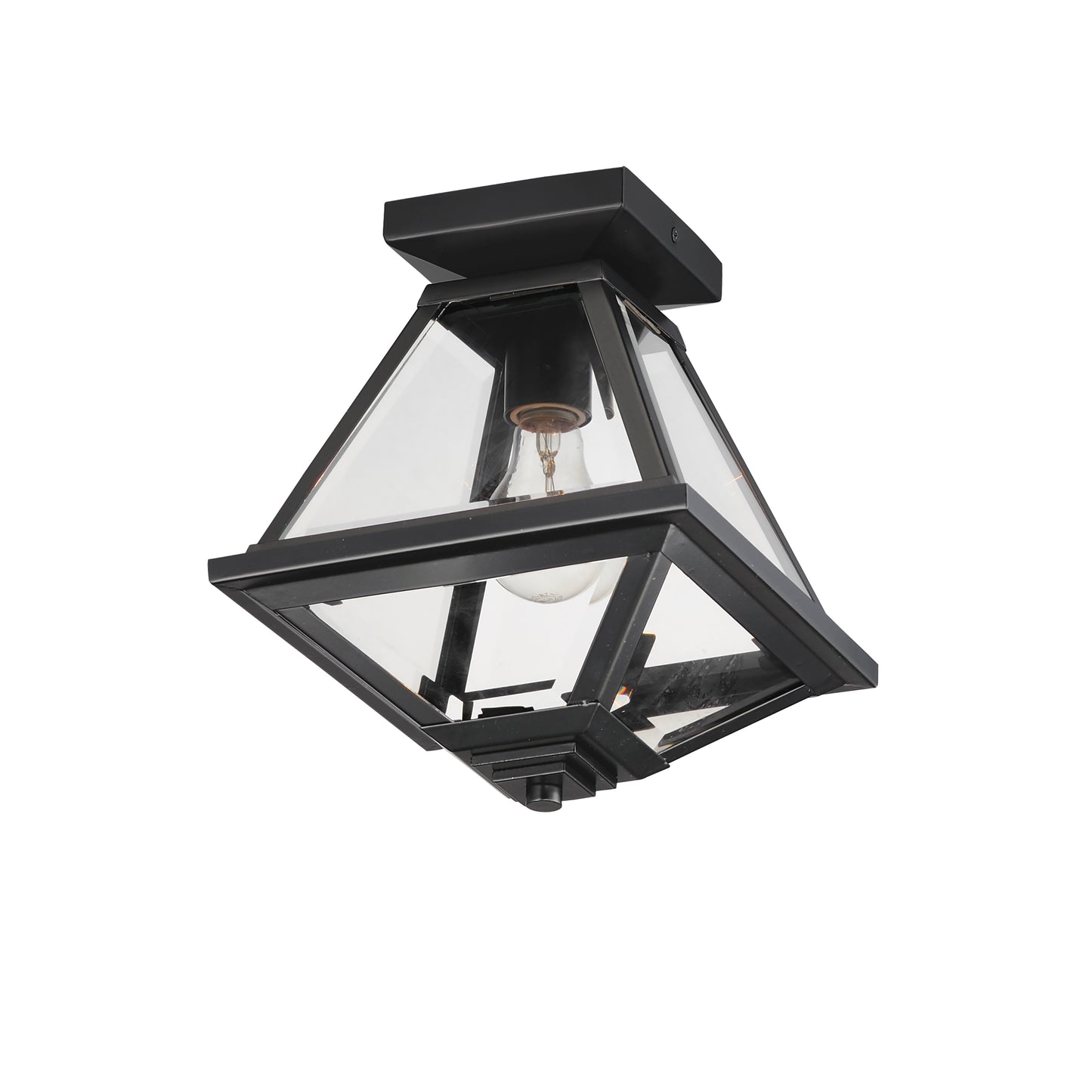 30560CLBK - Prism 9" Semi Flush Mount Ceiling Light - Black