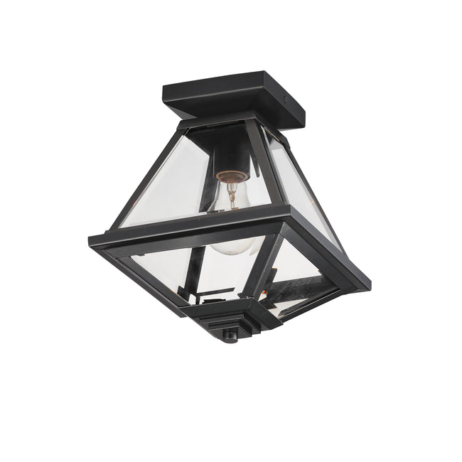 30560CLBK - Prism 9" Semi Flush Mount Ceiling Light - Black