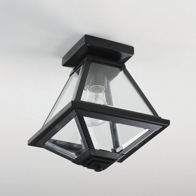 30560CLBK - Prism 9" Semi Flush Mount Ceiling Light - Black