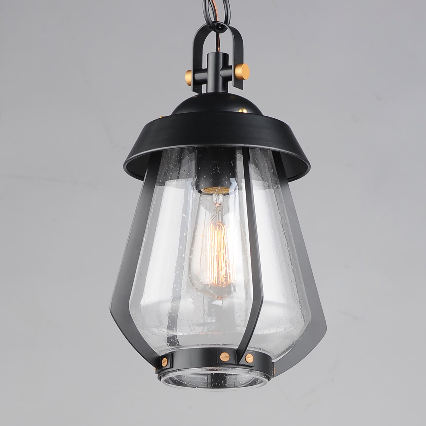 30621CDBKAB - 1 Light Mariner 7.5" Pendant - Black / Antique Brass
