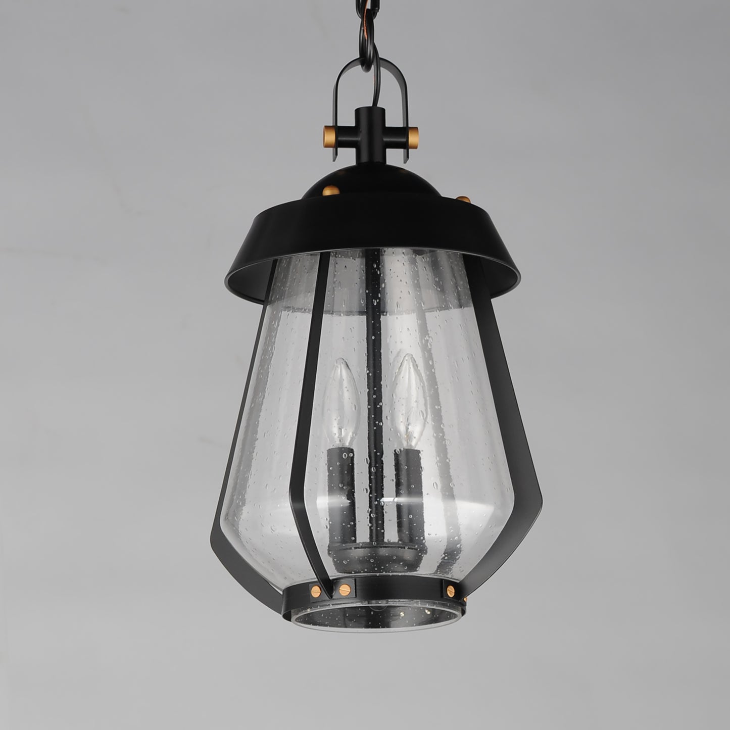 30623CDBKAB - 2 Light Mariner 9.75" Pendant - Black / Antique Brass