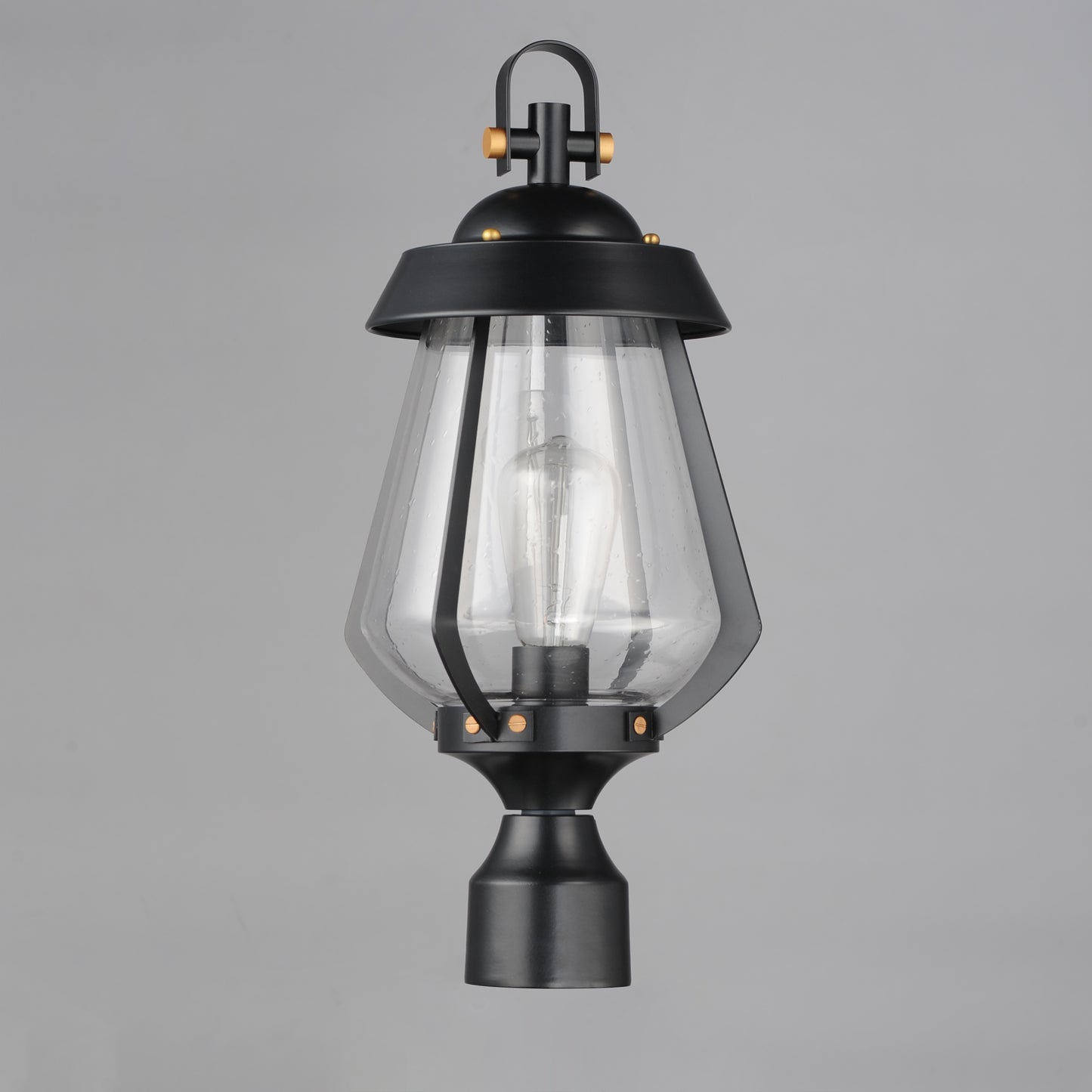 30629CDBKAB - 1 Light Mariner 20" Post Light - Black / Antique Brass