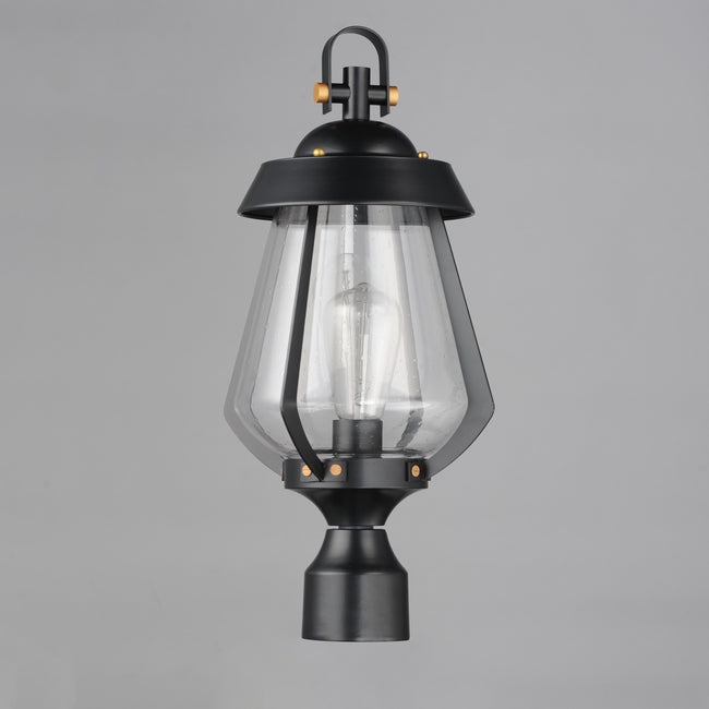 30629CDBKAB - 1 Light Mariner 20" Post Light - Black / Antique Brass