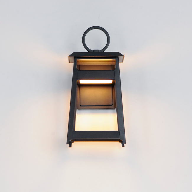 30742BK - Pagoda 14" Outdoor Wall Sconce - Black