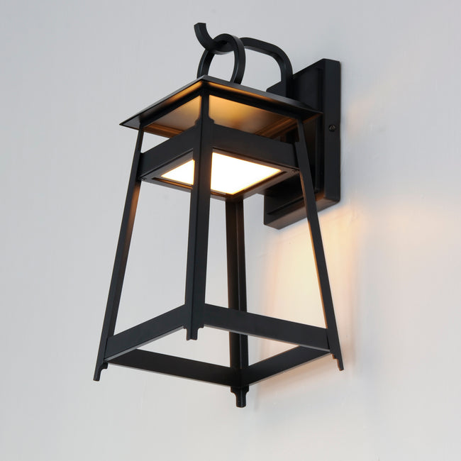 30744BK - Pagoda 16" Outdoor Wall Sconce - Black