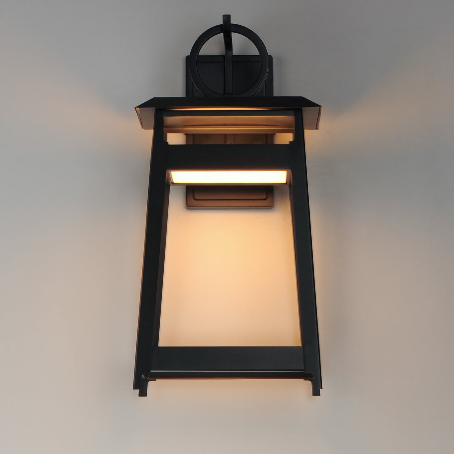 30746BK - Pagoda 19" Outdoor Wall Sconce - Black