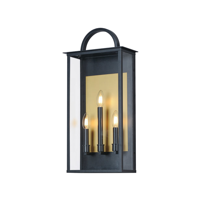 30756CLBK - Manchester 24" Outdoor Wall Sconce - Black