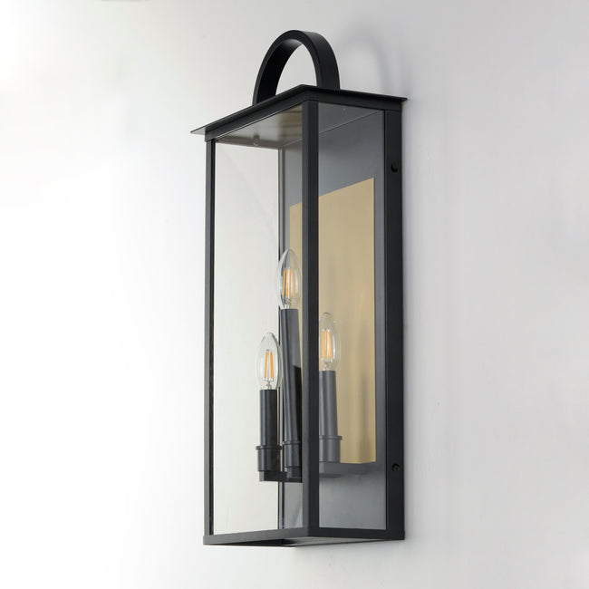 30756CLBK - Manchester 24" Outdoor Wall Sconce - Black