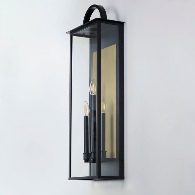 30758CLBK - Manchester 30" Outdoor Wall Sconce - Black