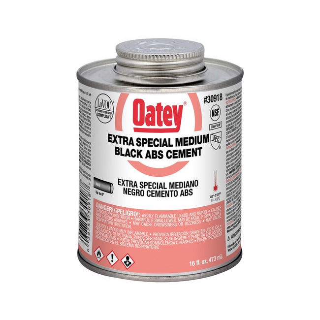 30918 - ABS Extra Special Medium Body Black Cement - 16 oz