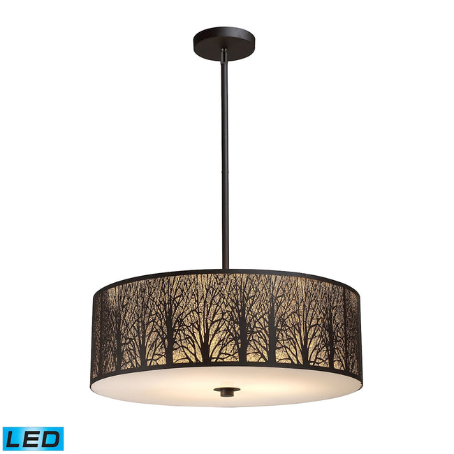 ELK Lighting 31075/5-LED - Woodland Sunrise 24" Wide 5-Light Chandelier in Aged Bronze with Woodland