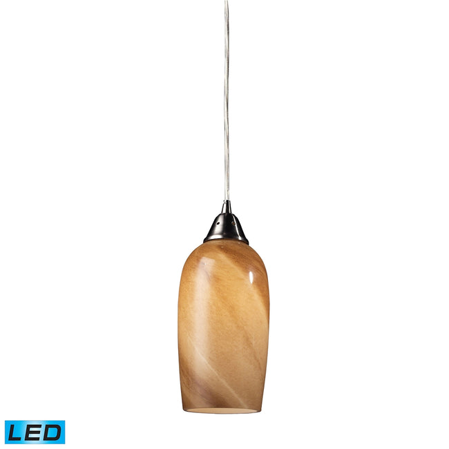 ELK Lighting 31137/1-LED - Sandstone 5" Wide 1-Light Mini Pendant in Satin Nickel with Sandstone Swi