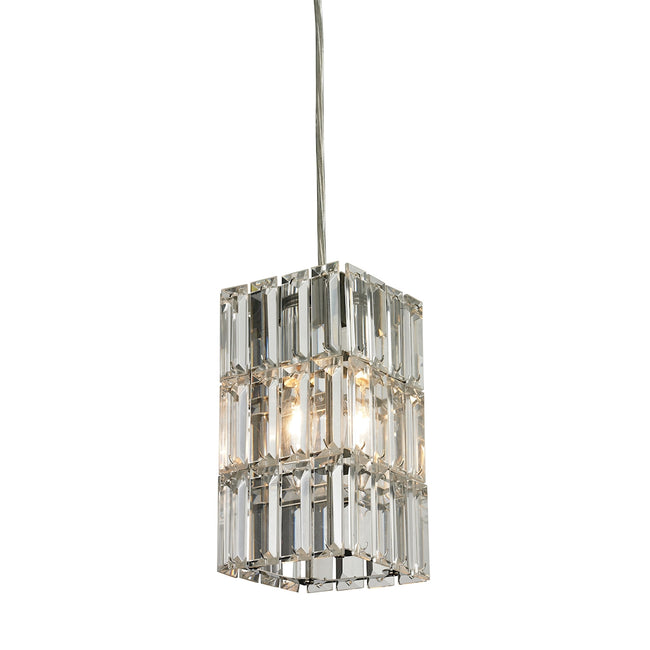 ELK Lighting 31488/1 - Cynthia 4" Wide 1-Light Mini Pendant in Polished Chrome with Crystal