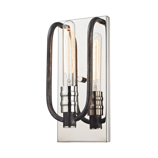 ELK Lighting 31900/1 - Continuum 6" Wide 1-Light Sconce in Polished Nickel and Silvered Graphite