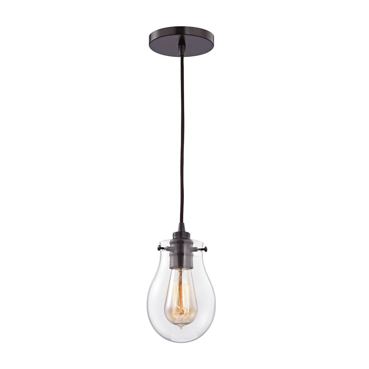 ELK Lighting 31934/1 - Jaelyn 5" Wide 1-Light Mini Pendant in Oil Rubbed Bronze with Clear Glass