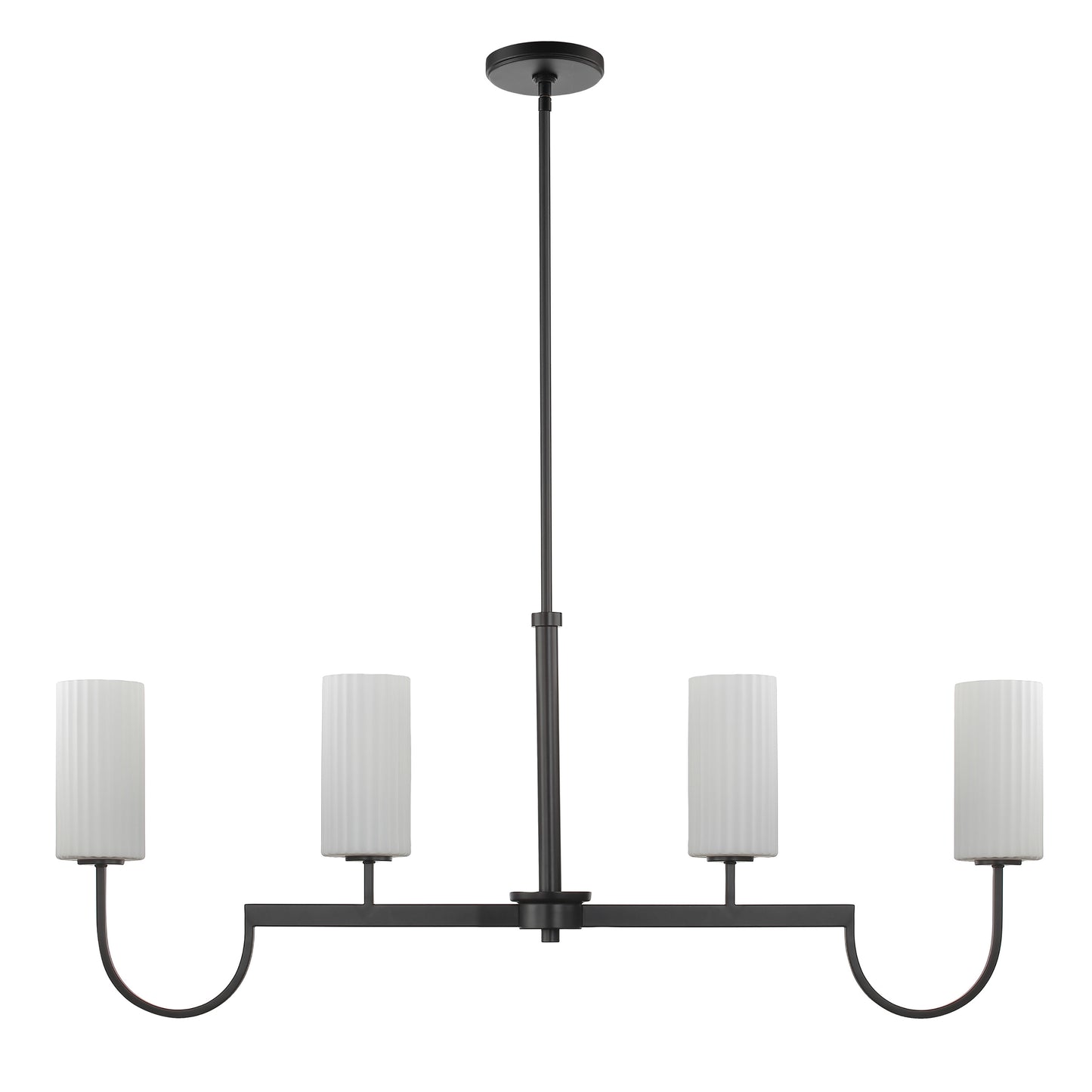 32004SWBK - 4 Light Town and Country 43" Chandelier - Black