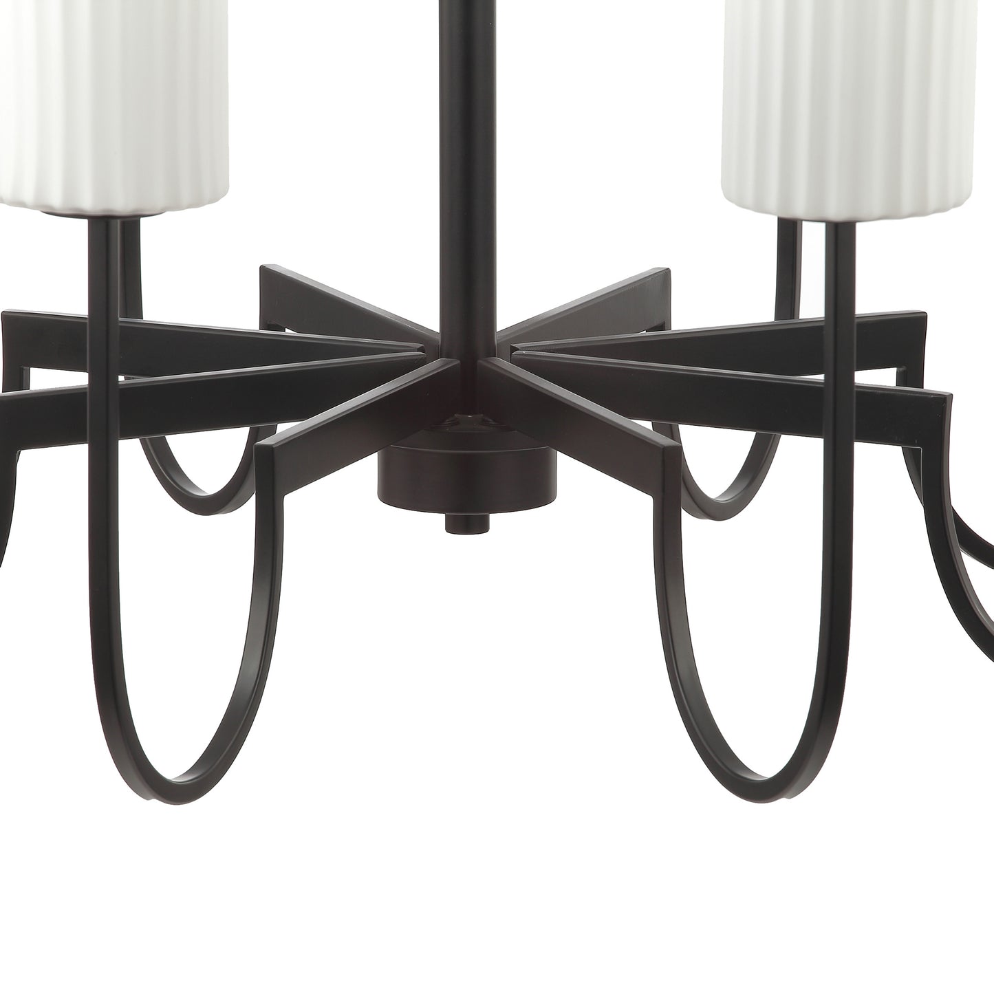 32008SWBK - 8 Light Town and Country 34" Chandelier - Black