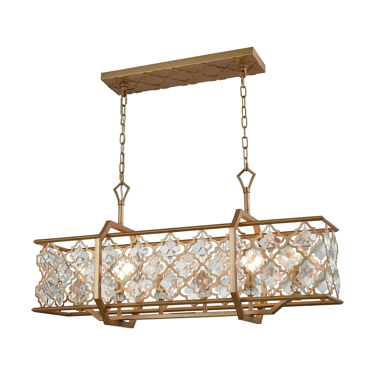 ELK Lighting 32095/6 - Armand 35" Wide 6-Light Chandelier with Clear Crystals in Matte Gold
