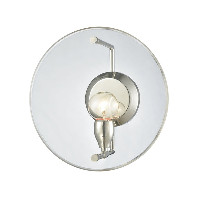 ELK Lighting 32320/1 - Disco 12" Wide 1-Light Sconce in Polished Nickel with Clear Acrylic Panel