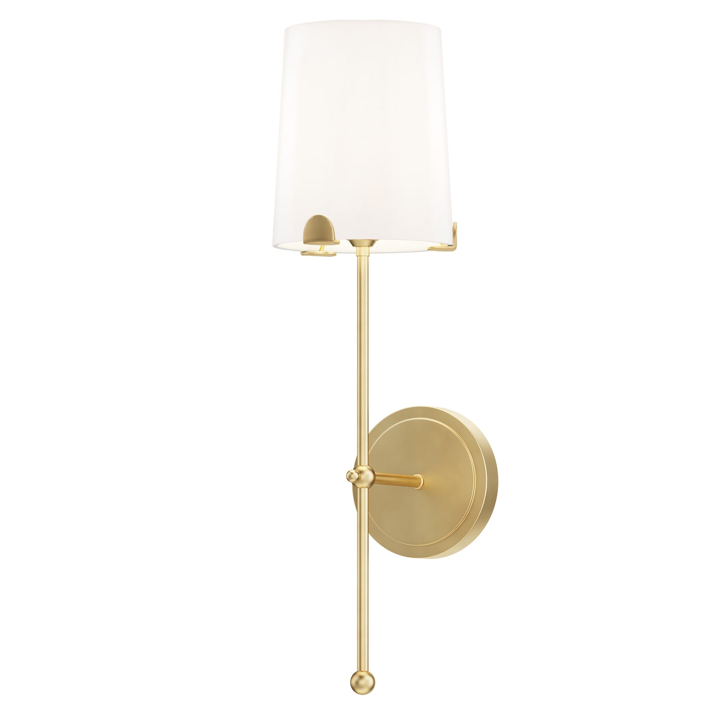 32361WTSBR - 1 Light Huntington 6" Wall Sconce - Satin Brass