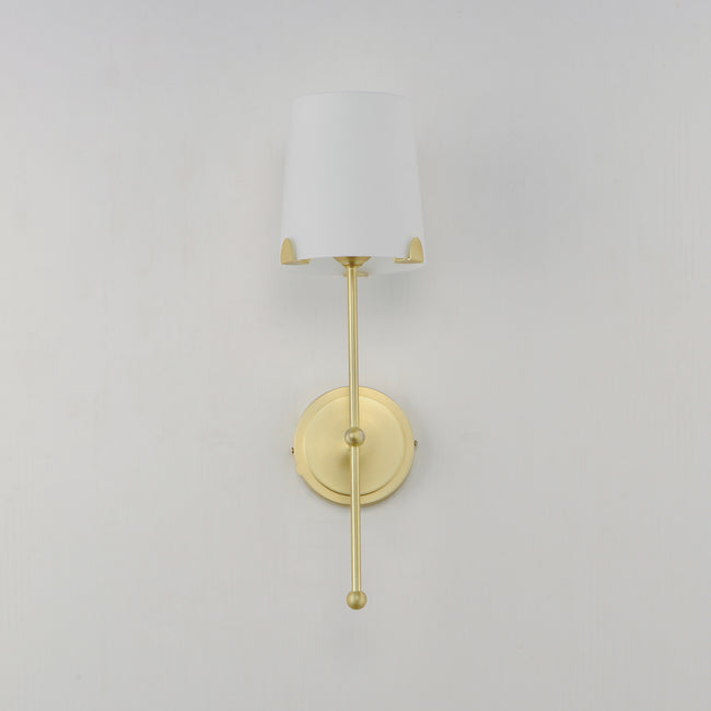 32361WTSBR - 1 Light Huntington 6" Wall Sconce - Satin Brass