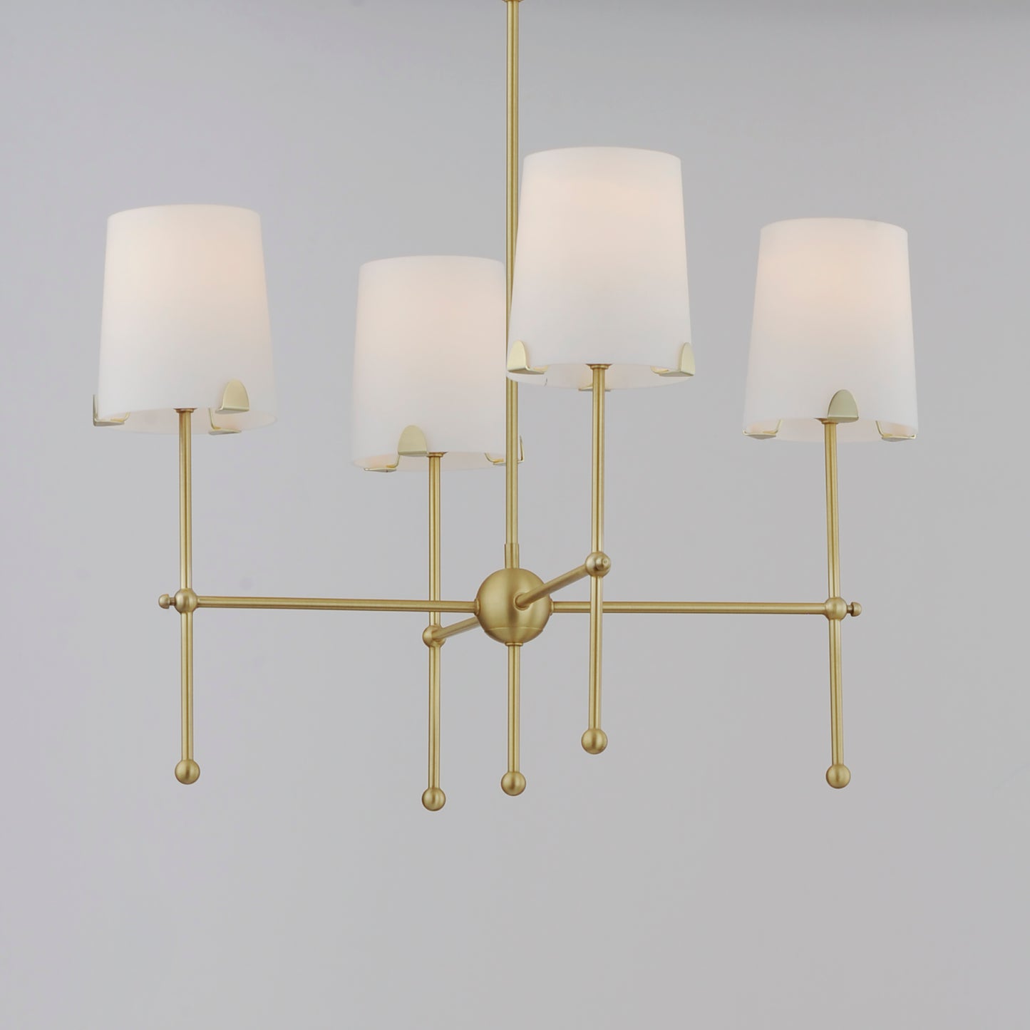 32364WTSBR - 4 Light Huntington 26" Chandelier - Satin Brass